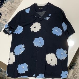 Floral button down short sleeve shirt